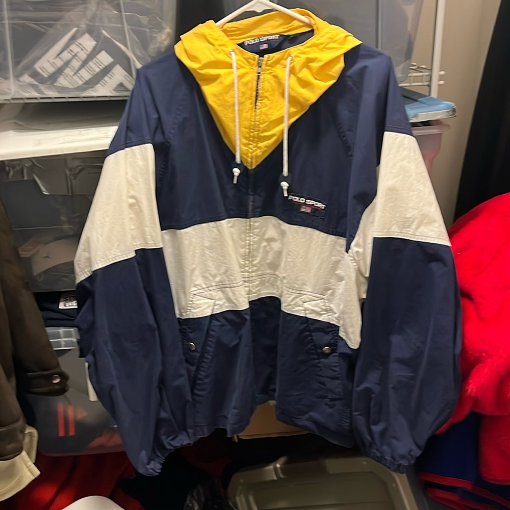 Polo Sport Ralph Lauren Vintage 1990s Windbreaker Sailing Jacket Mens Size XL
